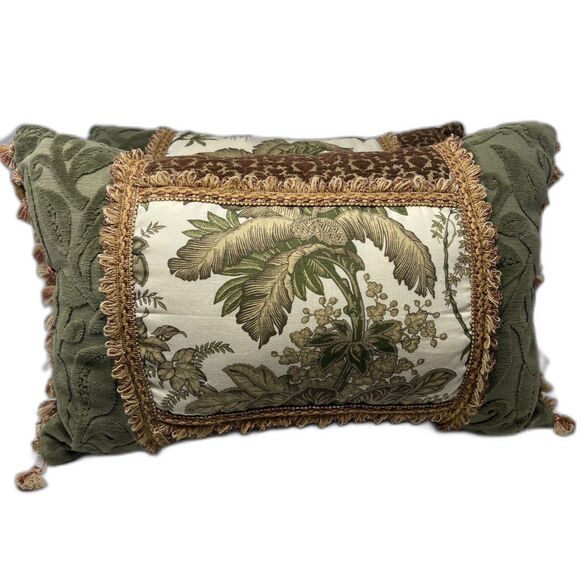 Luxury Decorative Rectangle PALM TREE Fringe, Chenille, Custom Made ~2 Available - Picture 3 of 10